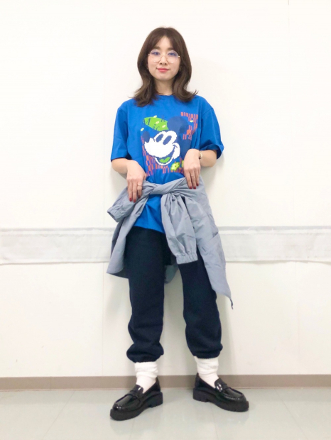 Футболка UNIQLO с Mickey Mouse 1159843003 (Синий XXL)