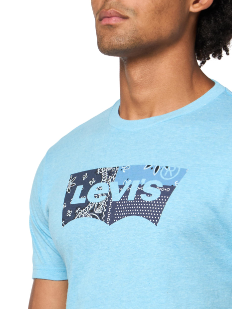 Футболка мужская Levi's с логотипом 1159843631 (Голубой XXL)