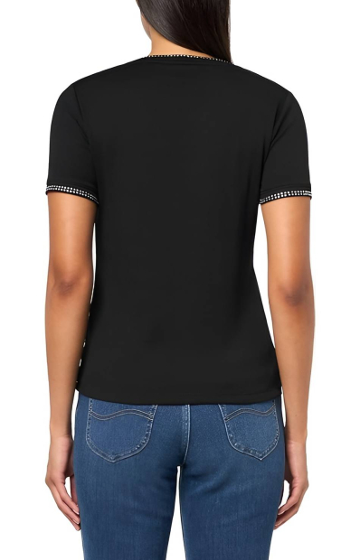 Женская футболка Tommy Hilfiger со стразами 1159843808 (Черный XL)