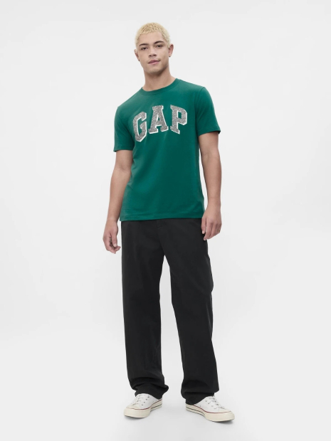 Футболка чоловіча GAP з логотипом 1159843932 (Зелений M)