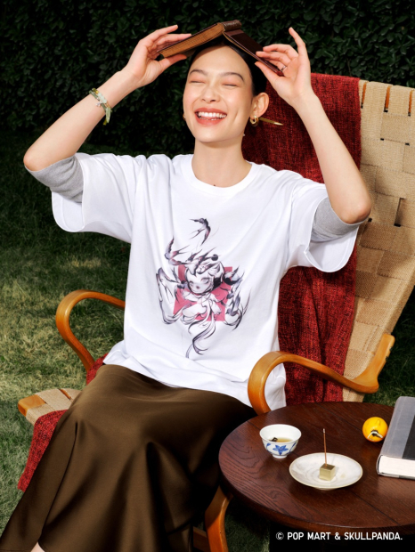 Футболка UNIQLO с принтом SKULLPANDA 1159843977 (Белый XXS)