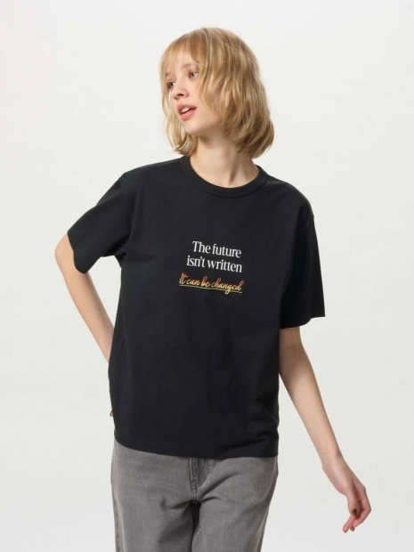 Футболка UNIQLO з принтом 1159843989 (Чорний XXS)