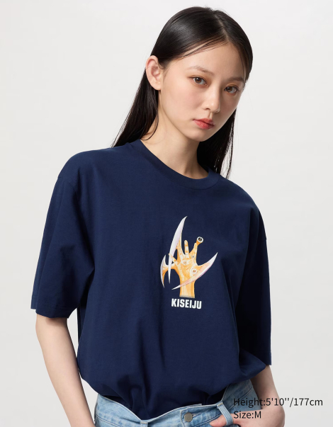 Футболка KISEIJU UT Graphic UNIQLO с принтом аниме манга 1159844097 (Синий S)