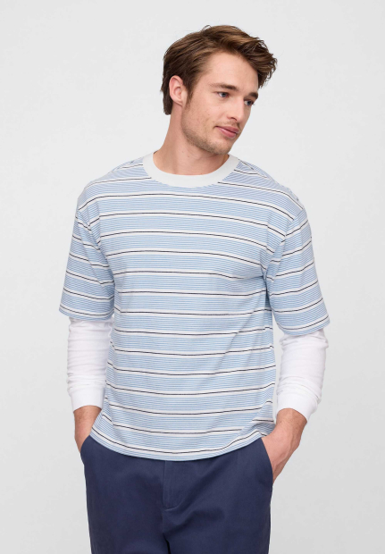 Чоловічі футболки GAP у смужку 1159844168 (Синій/Білий XL)