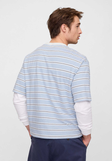 Чоловічі футболки GAP у смужку 1159844168 (Синій/Білий XL)