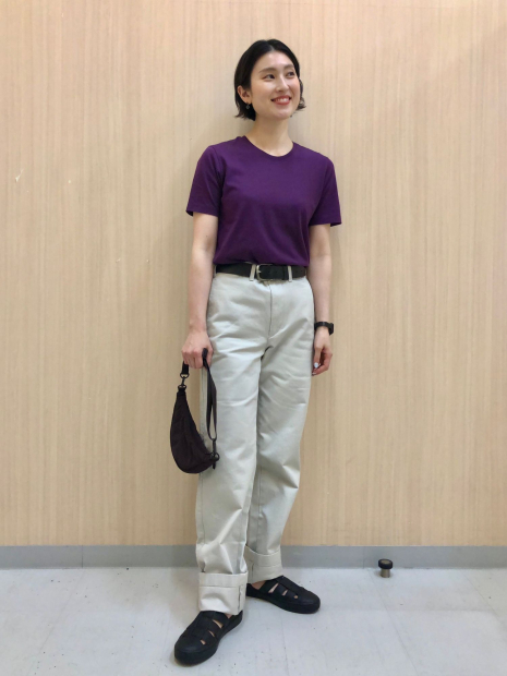 Футболка жіноча Supima UNIQLO 1159844182 (Фіолетовий M)