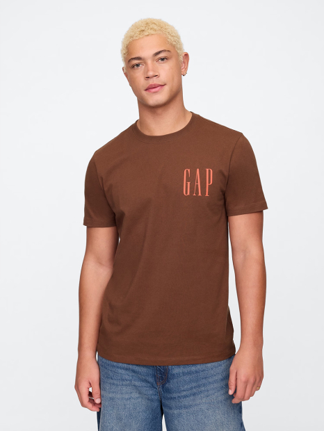 Футболка мужская GAP с логотипом 1159844294 (Коричневый L)