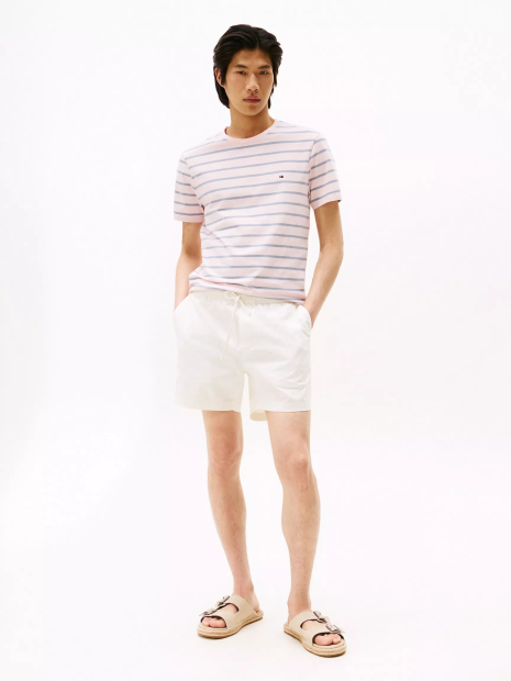 Мужская футболка Tommy Hilfiger 1159844346 (Розовый/Серый L)