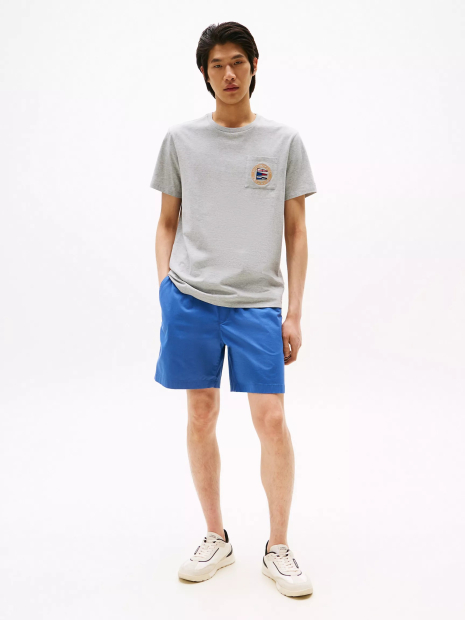 Мужская футболка Tommy Hilfiger с карманом 1159844366 (Серый L)