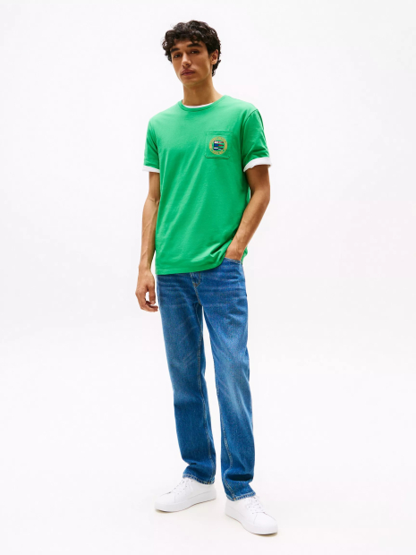 Мужская футболка Tommy Hilfiger с карманом 1159844371 (Зеленый XL)