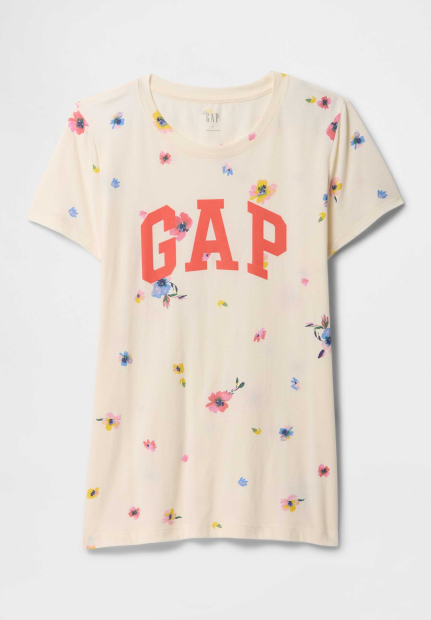Жіноча футболка GAP з логотипом 1159844458 (Молочний M)