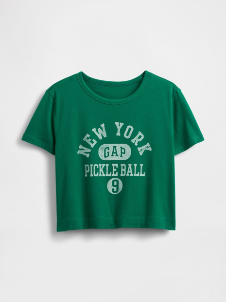 Жіноча укорочена футболка GAP з логотипом 1159845205 (Зелений XXL)