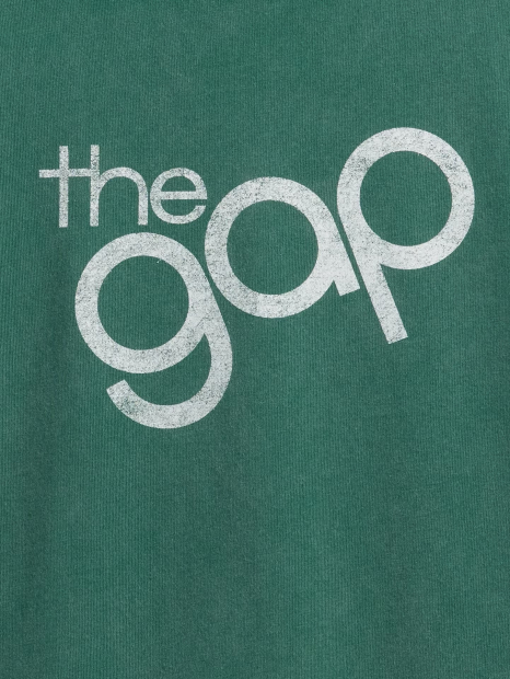 Жіноча укорочена футболка GAP з логотипом 1159844732 (Зелений S)
