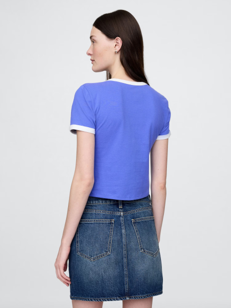 Женская  футболка GAP с логотипом 1159844744 (Синий S)