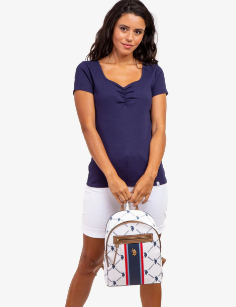 Женская футболка в рубчик U.S. Polo Assn 1159844791 (Синий XS)