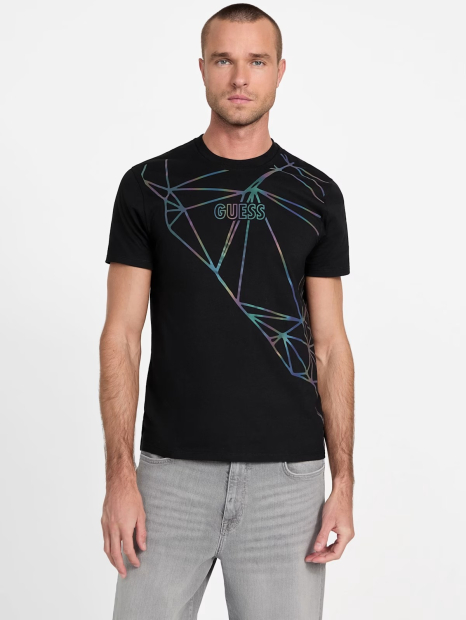 Мужская футболка Guess с принтом 1159844792 (Черный XL)