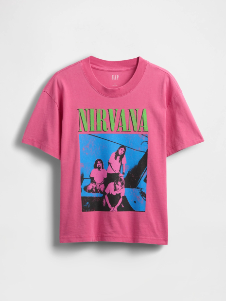Жіноча літня футболка Nirvana GAP укорочена 1159844830 (Рожевий S)