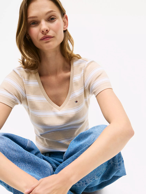 Женская футболка Tommy Hilfiger 1159844965 (Бежевый XL)