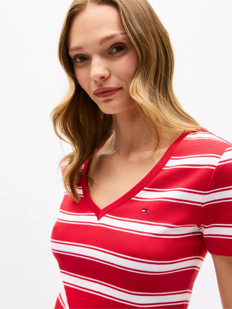 Женская футболка Tommy Hilfiger 1159844978 (Красный S)