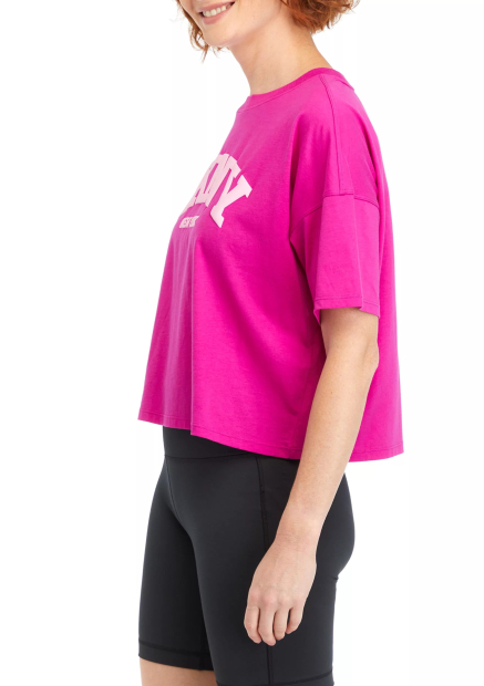 Женская футболка DKNY с логотипом 1159845143 (Розовый L)