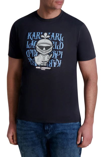 Мужская футболка Karl Lagerfeld Paris с принтом 1159845187 (Черный XL)