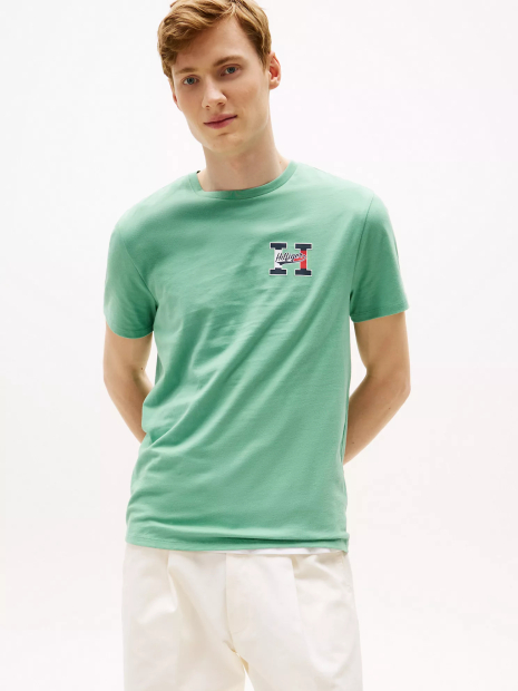 Мужская футболка Tommy Hilfiger с логотипом 1159845268 (Зеленый XL)