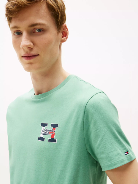 Мужская футболка Tommy Hilfiger с логотипом 1159845268 (Зеленый XL)