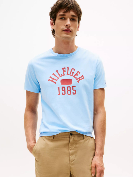 Футболка Tommy Hilfiger с логотипом 1159845273 (Голубой XXL)