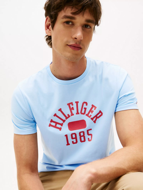 Футболка Tommy Hilfiger с логотипом 1159845273 (Голубой XXL)