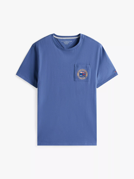 Мужская футболка Tommy Hilfiger с карманом 1159845282 (Синий M)