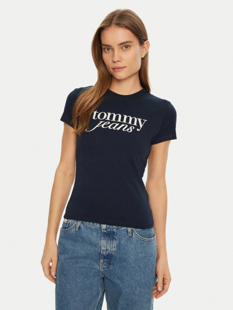 Футболка женская Tommy Hilfiger с логотипом 1159845298 (Синий L)