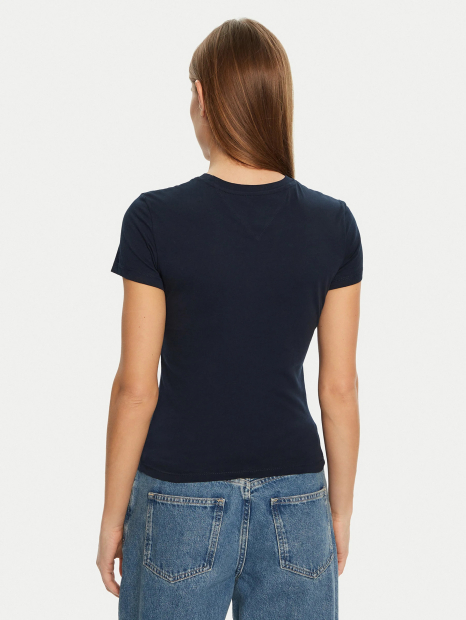 Футболка женская Tommy Hilfiger с логотипом 1159845298 (Синий L)