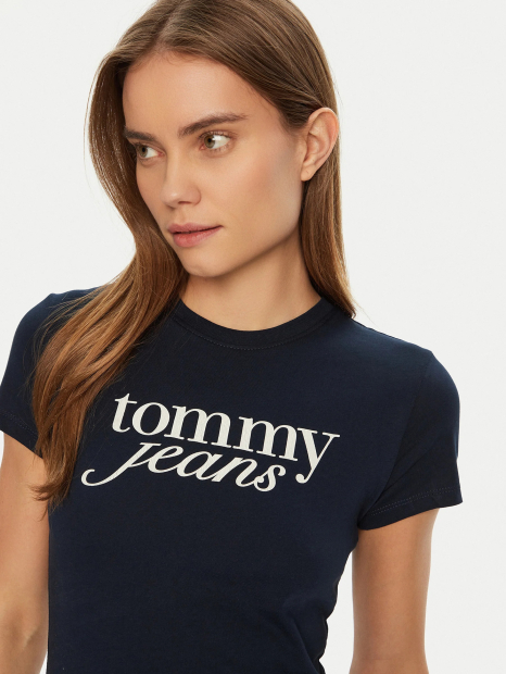 Футболка женская Tommy Hilfiger с логотипом 1159845298 (Синий L)