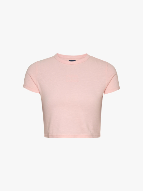 Укороченная женская футболка Tommy Hilfiger с логотипом 1159845300 (Розовый S)