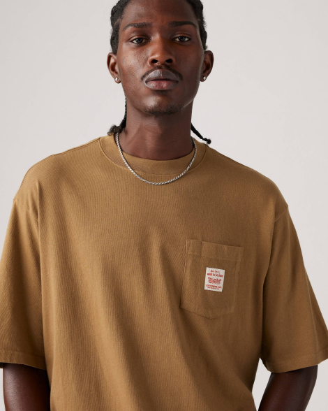 Футболка чоловіча Levi's з кишенею 1159845678 (Коричневий XS)