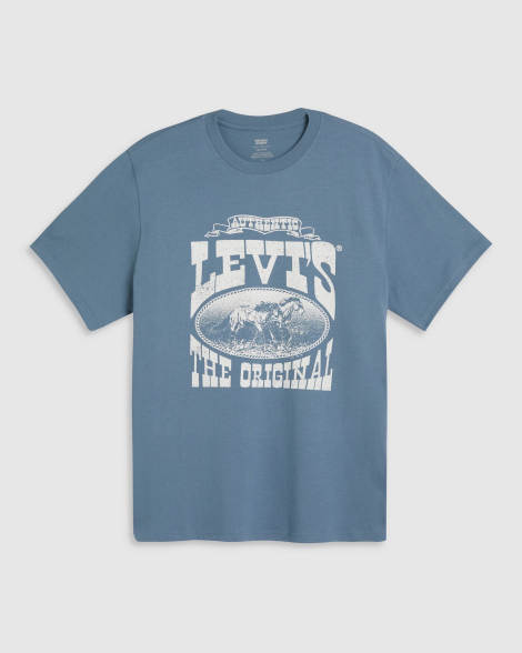 Футболка мужская Levi's с принтом 1159845684 (Синий XS)