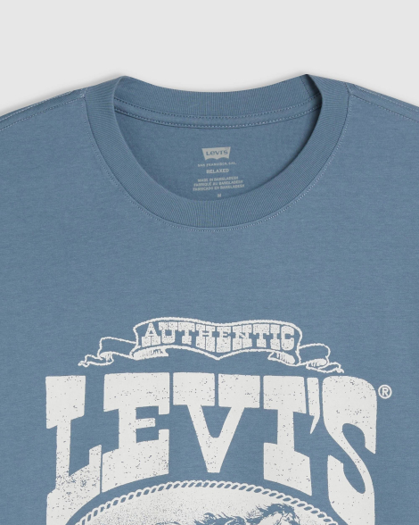 Футболка мужская Levi's с принтом 1159845684 (Синий XS)