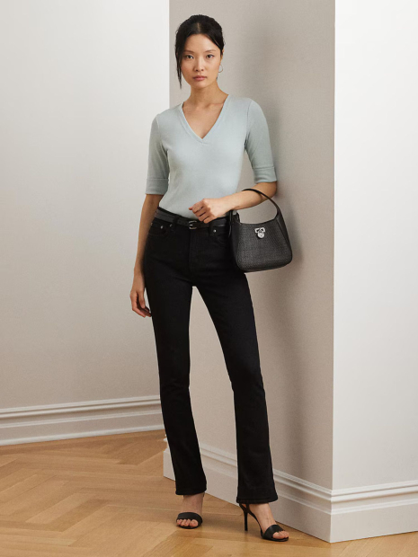 Жіноча футболка Ralph Lauren з V-подібним вирізом 1159845746 (Зелений L)