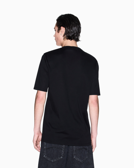 Футболка Armani Exchange с надписью в тон 1159845778 (Черный S)