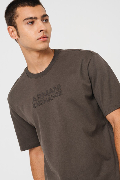 Чоловічі футболки з логотипом Armani Exchange 1159845873 (Коричневий XXL)
