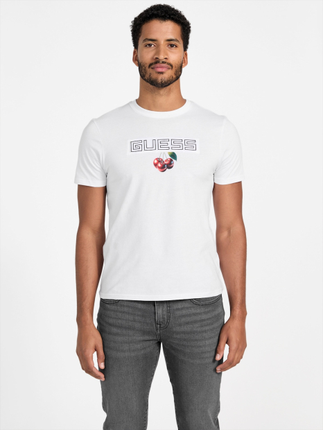 Чоловічі футболки Guess з логотипом 1159845950 (Білий XL)