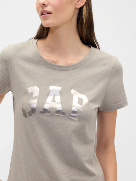 Женская футболка GAP с логотипом 1159846307 (Коричневый L)