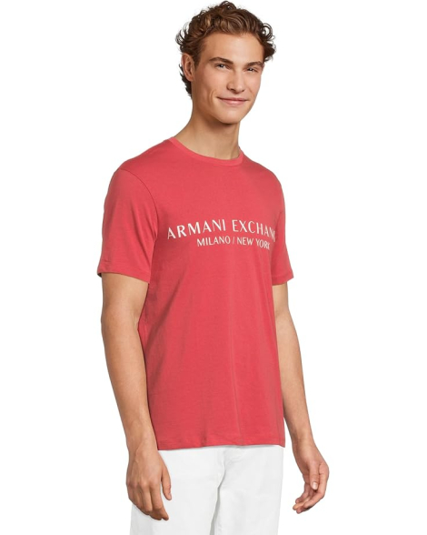 Футболка Armani Exchange з логотипом 1159846346 (Червоний M)