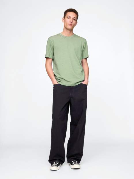 Мужская однотонная футболка GAP 1159846366 (Зеленый M)