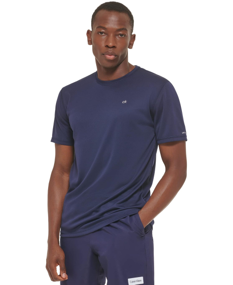 Мужская футболка UPF 40+ Calvin Klein с логотипом 1159846396 (Синий L)