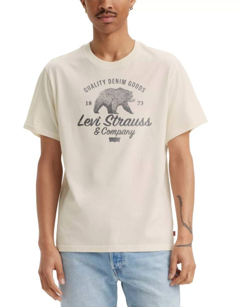 Футболка мужская Levi's с принтом 1159846399 (Молочный XL)