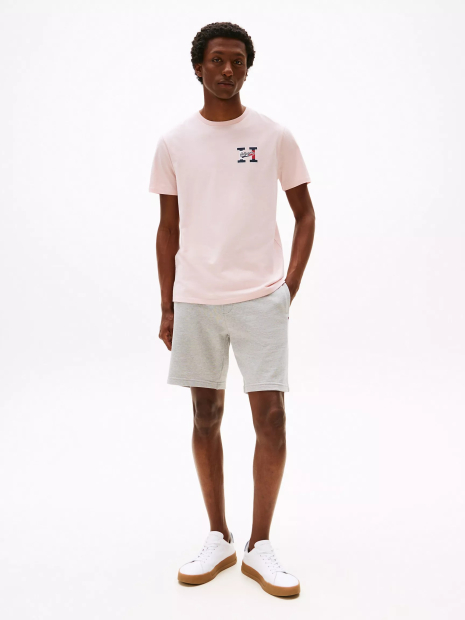 Мужская футболка Tommy Hilfiger с логотипом 1159846425 (Розовый M)