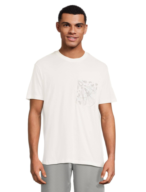 Футболка Armani Exchange с карманом 1159846496 (Молочный S)