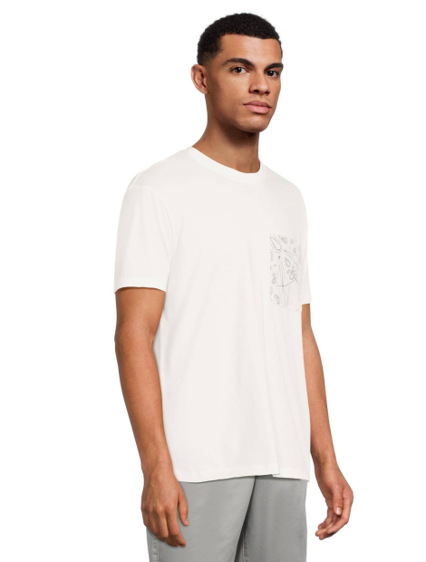 Футболка Armani Exchange с карманом 1159846496 (Молочный S)