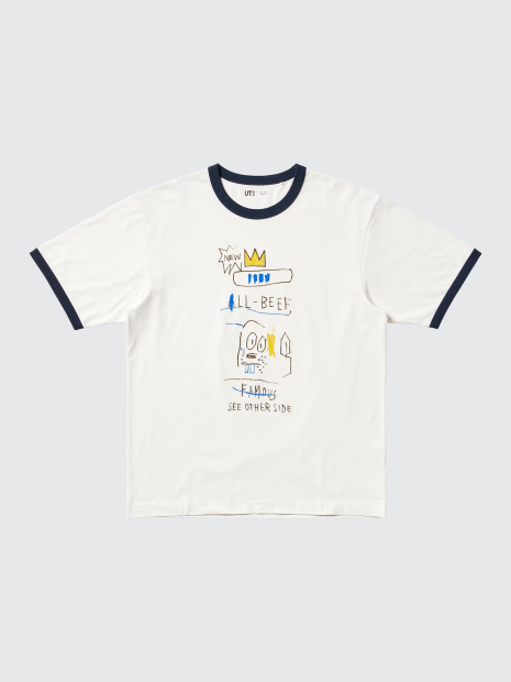 Футболка UNIQLO с принтом Jean-Michel Basquiat 1159846586 (Белый L)